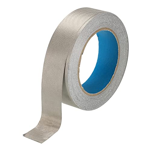 Image of MECCANIXITY Faraday Cloth Tape 1.18 inch W x 82 Feet Single Sided Conductive Cloth Fabric Adhesive Tape Roll for Laptop Cable EMI Shielding