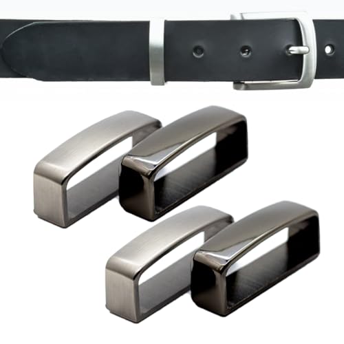 Photo de GXGM 4 Pièces boucle de ceinture homme, boucle ceinture homme, passant ceinture pantalon, passant de ceinture en cuir, Pièces De Ceinture
