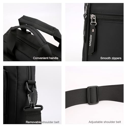 Maletín para portátil de 14 pulgadas negro impermeable miniatura 4