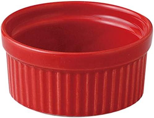 Set of 10, Red 2 Souffle, 2.3 x 1.2 inches (5.8 x 3 cm), 2.0 oz (56 g), Pie Plate, Hotel, Restaurant, Cafe, Western Tableware, Restaurant, Commercial Use,