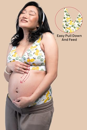 Image of &Circus Maternity Bra | Nursing Bra for Women | Pull Down Feeding Bra | Non Padded Bra for Women Slip On | Tencel Micromodal