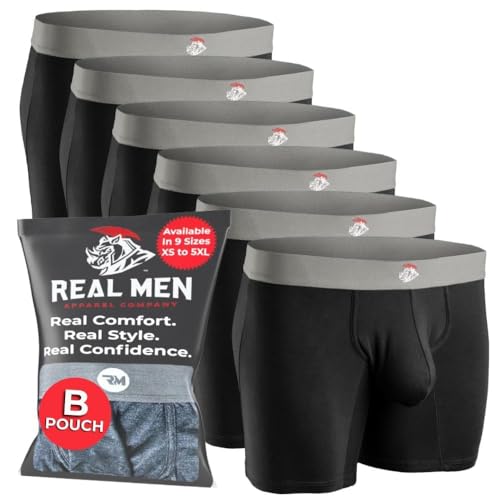 Real Men Bulge Enhancing Pouch Underwear for Men  1, 3 and 6 Pack Set - Modal Boxer Briefs ABCD Pouch