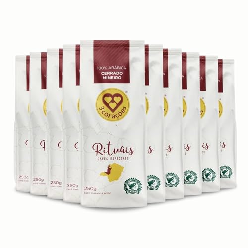 3 Corações Café Torrado Em Grãos Rituais Cerrado Mineiro Pacote 250G