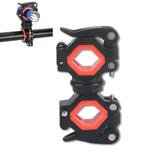 equlup Bikes Flashlight Mount, 360 Degrees Rotatable Bikes Front Light Fixed Bracket Non Slip Universal Cycling Handlebar Clamp Holder for Cycling Equipment ?