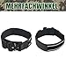 FEimaX Hundehalsband Personalisiert Hunde Halsband für Kleine Mittelgroße Hunde, Breite Reflektierende Verstellbares Taktisch Hundehalsband mit Metallschnalle für Ausbildung (Schwarz, M)