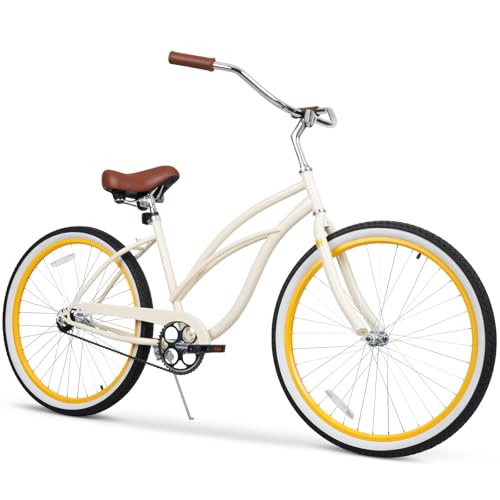 RideOrigin Beach Cruiser Bike Beige
