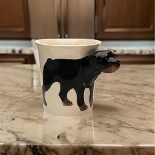 Rottweiler-Hund-e-tasse Tier Tasse-3d Becher keramik Tasse-mit-Hund-emotiv Hundekopf 9 x 14 x 11 cm