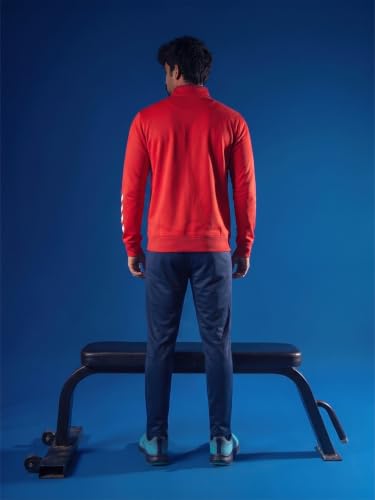 Image of hummel Promo Men's All weather Regular Fit Track Suit with Zipper and Pockets Comfortable Breathable Stretchable Soft Fabric For Everyday Use Ideal for Gym Training or Running Loungwear