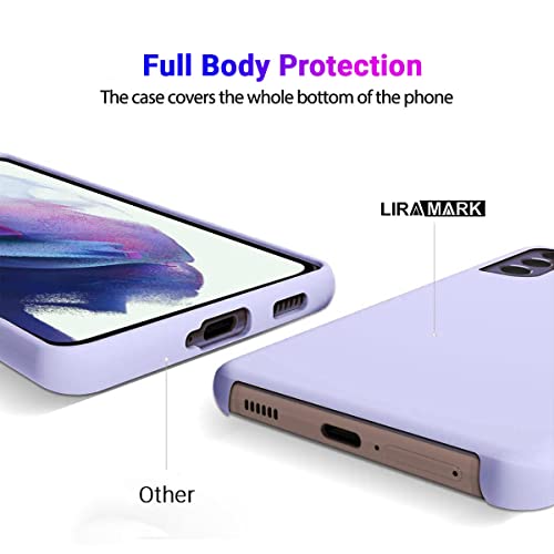 Image of LIRAMARK Liquid Silicone Soft Back Cover Case for Samsung Galaxy S22 Plus (Lavender)