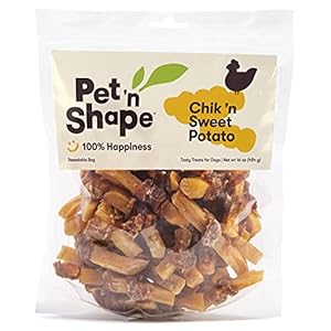 Pet ‘n Shape Sweet Potato Chews Jerky Dog Treats – 1 Pound