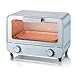 HYCy Forno alogeno 9L Mini tostapane Forno 800W Piccolo Forno Elettrico Verde Piccolo tostapane in Acciaio Inossidabile con stoviglie per dormitorio, Ufficio