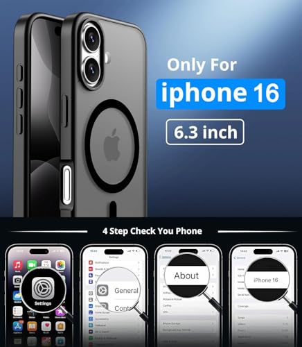 Image of EGOTUDE Frosted Case for iPhone (iPhone 16) Black