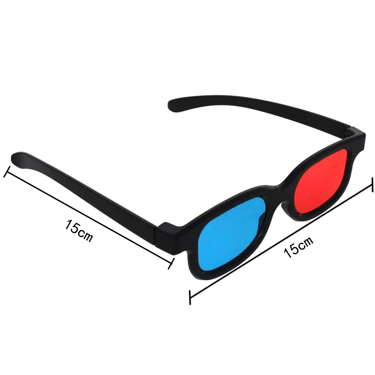 Lot De 4 Lunettes 3D Rouge Et Bleu - Pour Films Et Jeux PC - Taille Unique - Léger Et Confortable