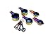 9 Piece Stainless Steel Rainbow/Iridescent/Oil Slick Measuring Cup and Spoon Set