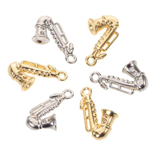 Bijoux Musique Note de Sol et Saxophone Pendentifs DIY Métal pour Collier - 6