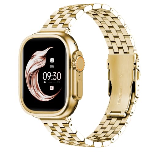 Bracelet Apple Watch en acier inoxydable à 5 rangées Juntan pour sublimer votre montre