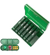 Tablettenbox 7 tage,Wöchentlicher Pillendose Tablettenbox 7 tage 3 Fächer Morgens Mittags Abends,...