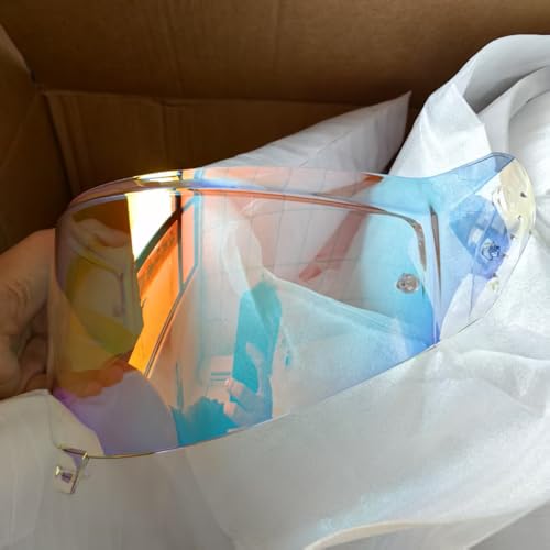 ヘルメット シールド, VZ400 バイクヘルメットレンズ Shark Skwal i3 D-Skwal 3 Ridill 2 VZ400 ヘルメットバイザー ヘルメットアクセサリー(Clear Revo Red)