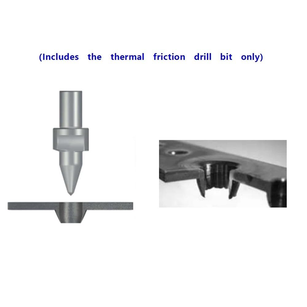 1piece Hot Melt Solid Carbide Drilling Bit, Flat Form Thermal Friction Short Drill Cutter for Hole Making(M4*3.7mm)