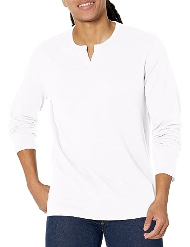 Vince Men's Slub Split Neck L/S