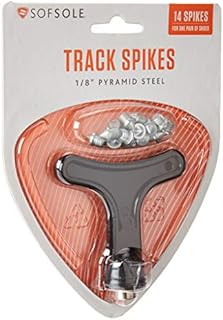 Sof Sole Replacment Steel Track Spikes for Running Shoes, Pyramid 1/4-Inch