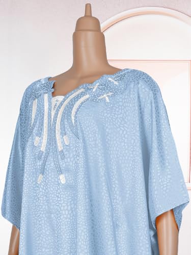 Image of HD African Dresses for Women Fashion Beading Rhinestone Kaftan Maxi Dress