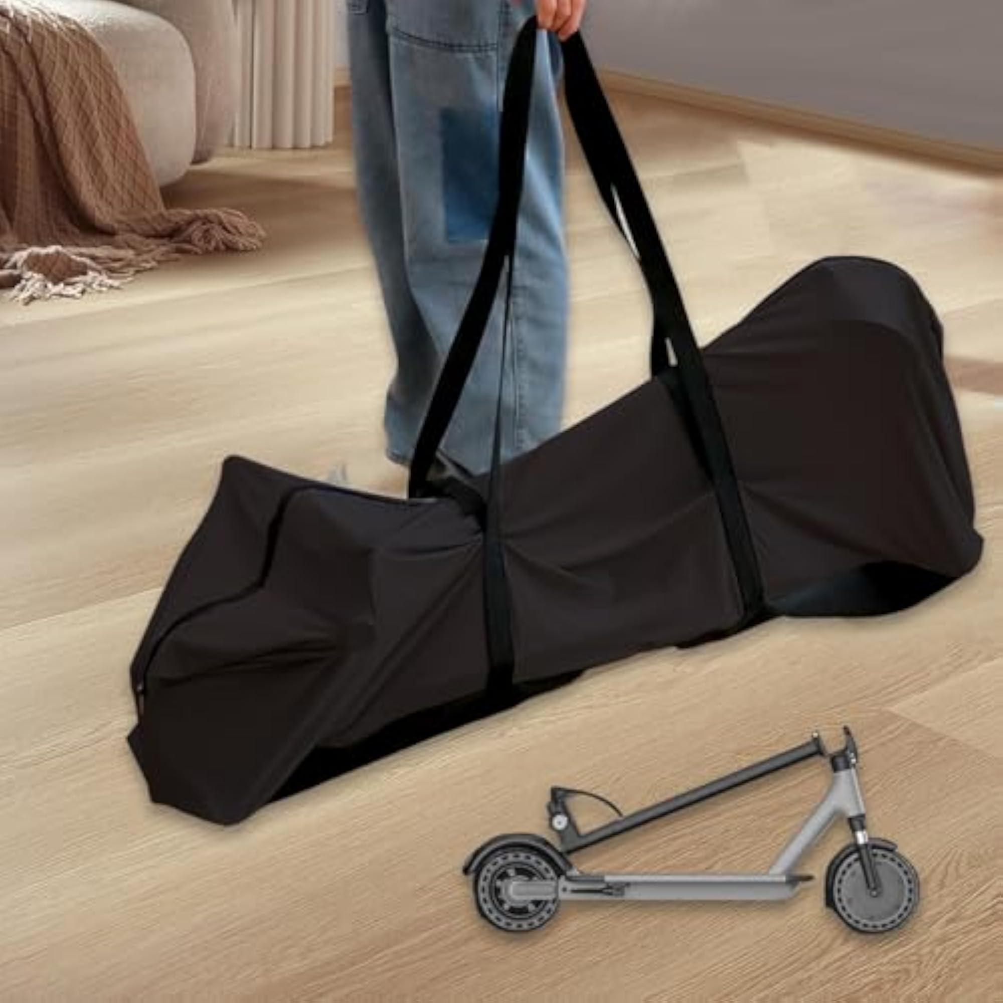 Scooter Carrying Bag with Fixed Straps, Heavy Duty Zipper