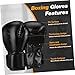 BESPORTBLE Mens Boxing Gloves Kick Boxing Gloves Men 1 Pair White Pu Leather Training Hand Protection