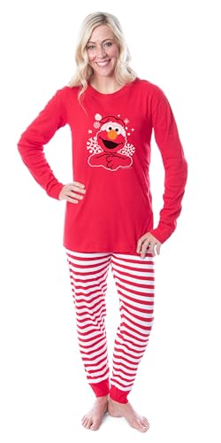 Sesame Street Unisex Family Christmas Santa Elmo Sleep Pajama Set4