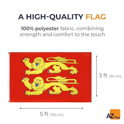 AZ FLAG, Lower Normandy Flag, 3x5 Ft, Light Polyester French Region Of Basse-Normandie Banner with Two Brass Eyelets - Image 2