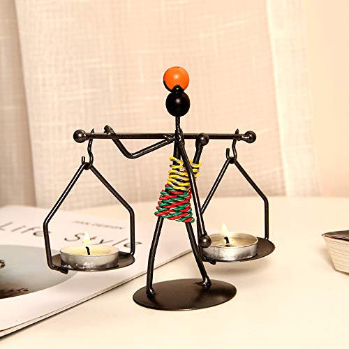Iron Candlestick Charming Beautiful Metal Candle Holder African Women Style African Tribal Lady Candle Holder Metal Ornaments For Home Dining Room Decor (C) #TOP2