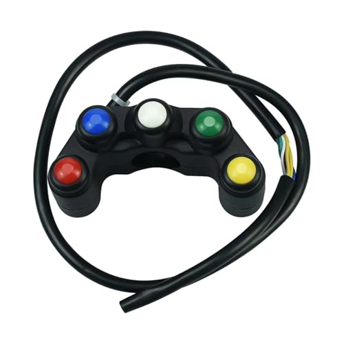 Bouton démarrage du moteur et commodo interrupteur guidon moto 5 positions 22mm