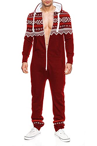 Men's Printed Onesie Hoody All In One Tracksuit Men Allover Printed Jumpsuit3