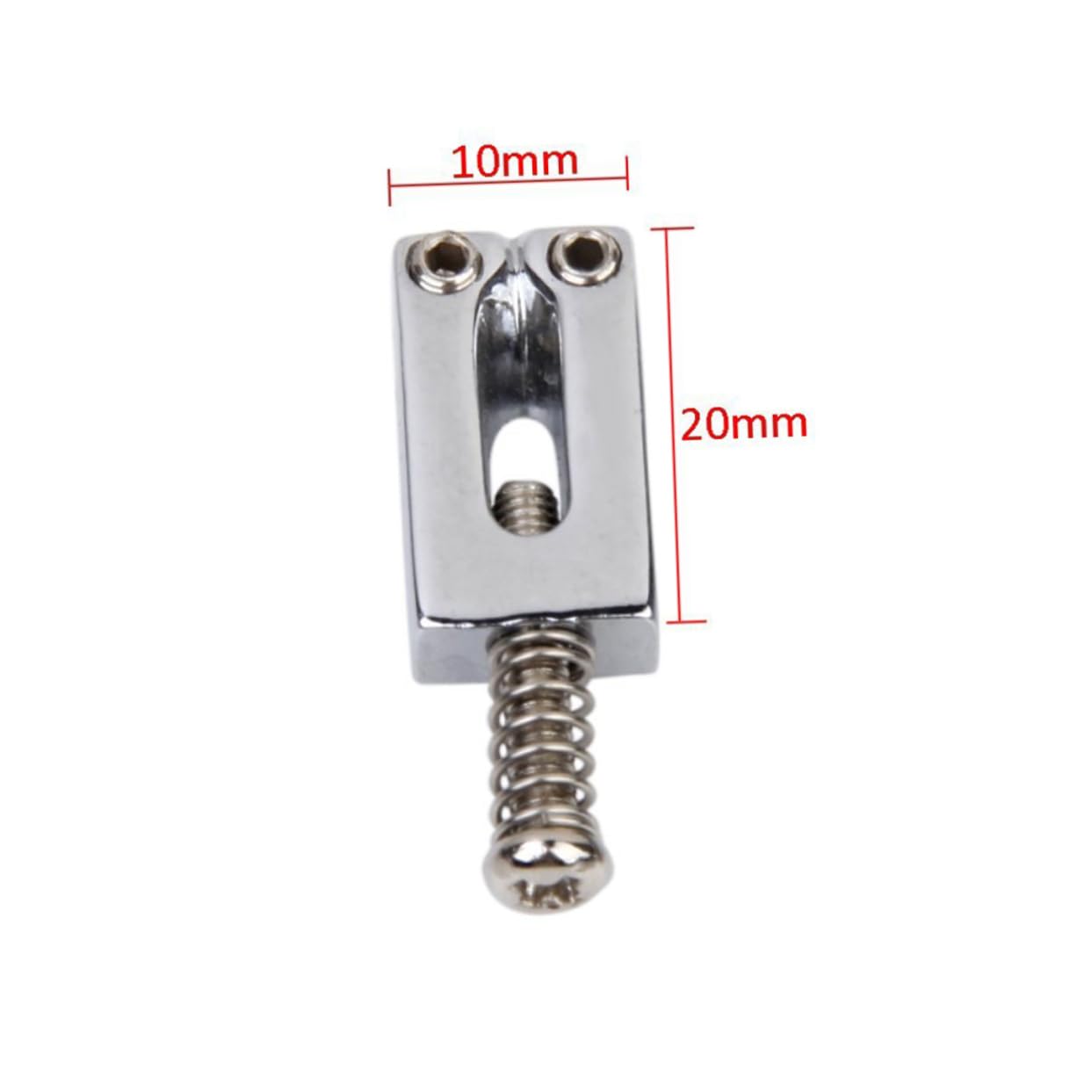 Levemolo 6pcs Silver Tremolo Bridge Saddles for Electric Guitar Parts Hard Copper Alloy 0.79 * 0.39 Inch Set
