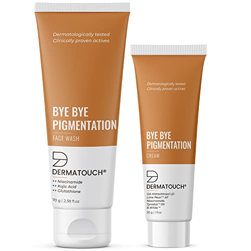 Image of DERMATOUCH Bye Bye Pigmentation Face Wash (70G) & Anti-Pigmentation Cream (30G) | With Niacinamide & Kojic Acid - 100G