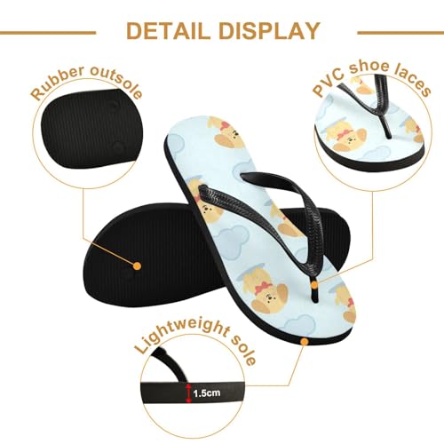 Women Beach Summer Casual Flip Flop Dog Cloud BlueQuick Dry Sandals Slipper for Men A23012772