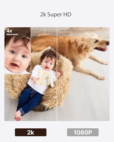 Tenda Telecamera WiFi Interno 2K, Camera WiFi Pan Tilt 360° con 64GB Micro SD, audio bidirezionale, visione notturna, monitoraggio intelligente, rilevamento del pianto umano, CP3 PRO V1.1-64GB - Immagine 2