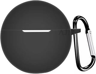 AJM 360 Protection Shockproof Design Soft Rubberised Case with Keychain for Oppo Enco Buds 2 (Black)