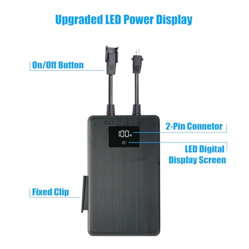 STAIGO Universal Akku-Pack für elektrisch verstellbare Sessel mit LED-Display für Liegemöbel, Sofa, Liftsessel, kabellos wiederaufladbar Akku-Pack für 2-Pin Elektrisch betriebene Möbel [25.2V 2500mAh]
