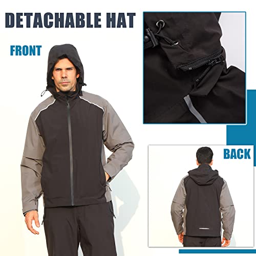 K.e.j. Golf Rain Suit For Men Waterproof Rain Jackets And Pants Lightweight Jacket For Hiking Running Fishing Hunting Travel #TOP2