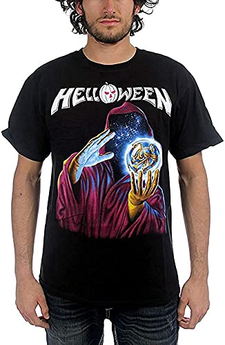 Helloween - Keeper of The 7 Keys tee Round Neck Unisex Tops Men's 100% Cotton Short-Sleeve T-Shirts L