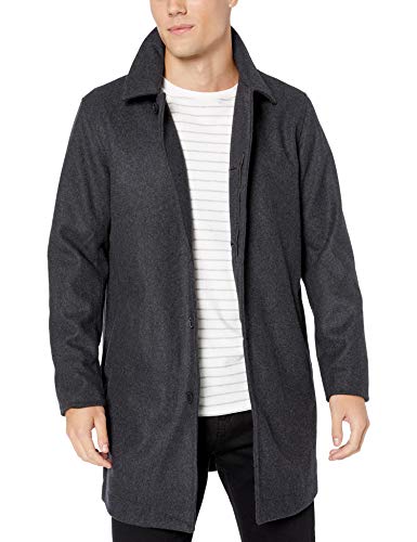 RVCA Men Mac Wool Coat Blue Medium