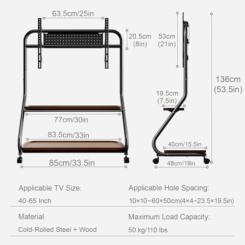 Soporte móvil para TV con ruedas para pantallas 40-100" miniatura 2