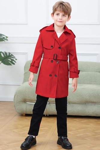 Image of Cromoncent Kids Rain Jacket, Raincoats Lightweight Waterproof Trench Coat for Boys Girls