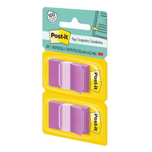 Post-it Flags, 1 x 1.7 in, Purple, 2 Dispensers, 50 Flags/Dispenser - image 9
