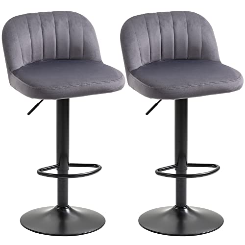 HOMCOM Lot de 2 tabourets de Bar Design Contemporain...
