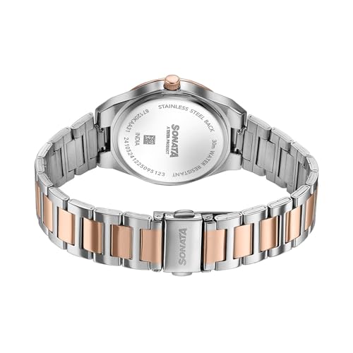 Image of Sonata Jashn with Quartz Analog Marron Dial IPS /IPRG Strap Women's Wedding Watch - 87120KM02