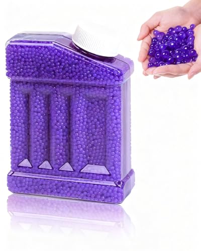 BNREOZA Perlas de agua, aprox. 60.000 perlas de agua de colores, decorativas y vistosas, se pueden utilizar para decoración de bricolaje, relleno de jarrones, perlas de gel floral,púrpura