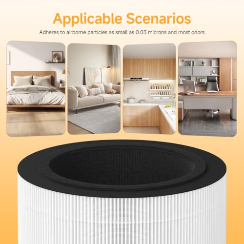 Image of 3 Pack BAPF160 Replacement Filter K for Bionaire BAP9360W / BAP9260W Air Purifiers, 3-in-1 Filtration System with Activated Carbon