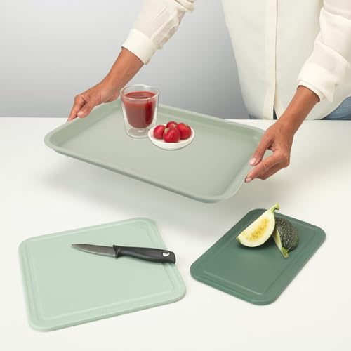 Set di 8 vassoi da portata in plastica, piatti da portata riutilizzabili da 14,5 x 10,5 x 0,9 pollici, grandi, 4 colori, vassoio rettangolare per cucina, sala da pranzo, festa - immagine 6